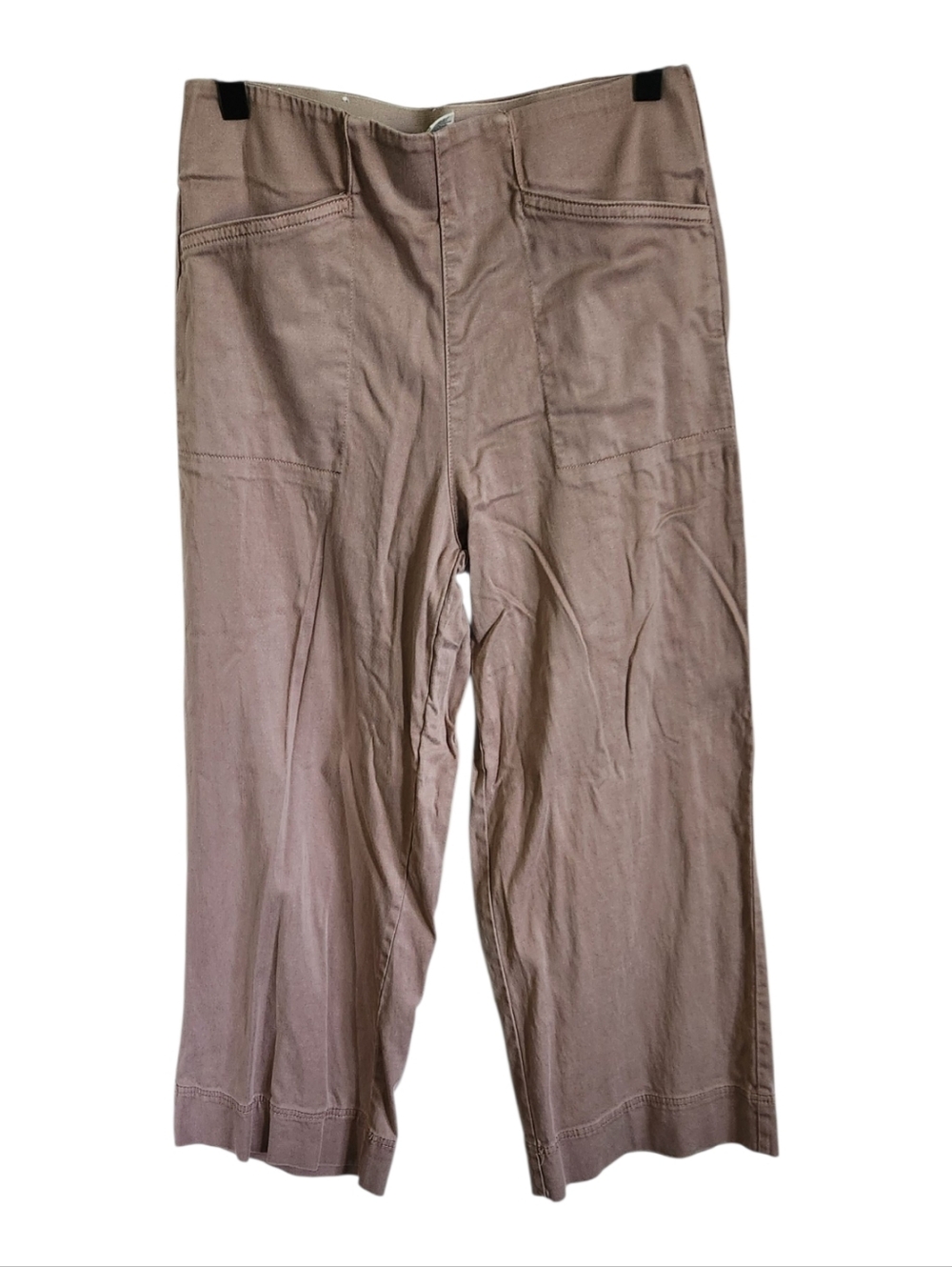 Joie Tan Brown Wide-Leg Cropped Pants Lyocell Cotton Blend Size 6